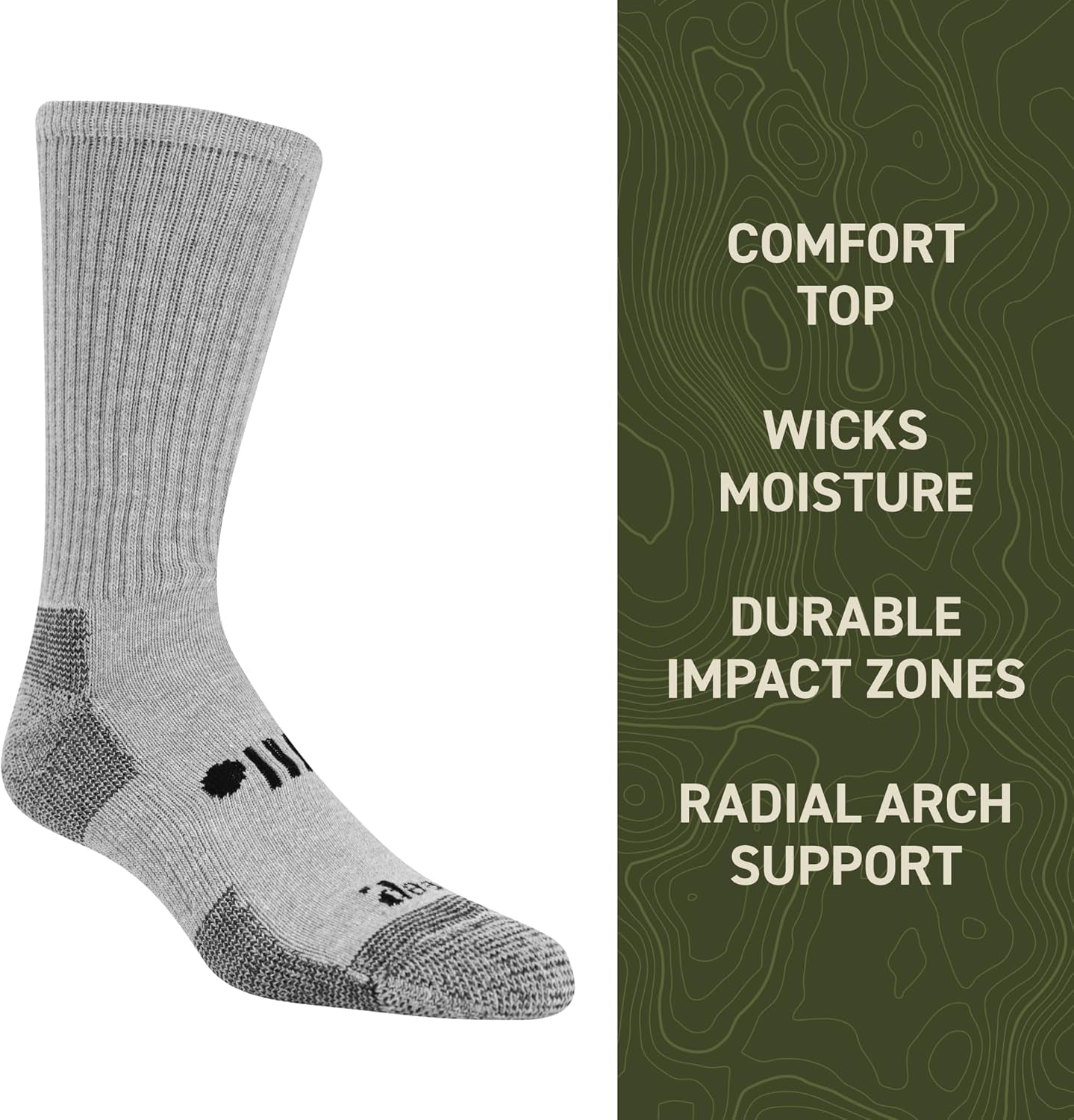 Men'S Classic Cotton Socks - 3 Pair Pack - Moisture Wicking and Cushioned Comfort