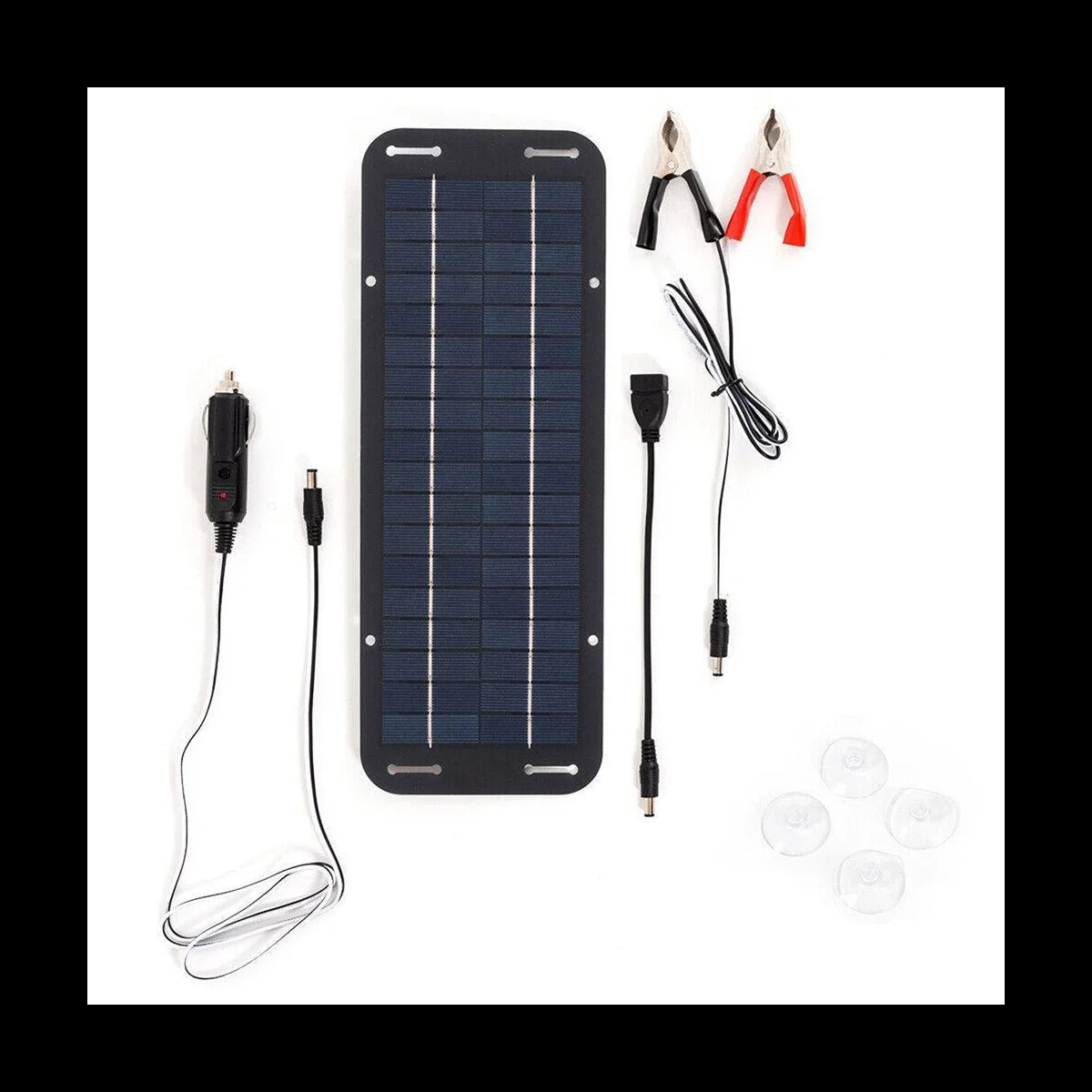 12V 30W Portable Solar Panel Car Boat Power Solar Panel Battery Charger Maintainer for Car Motorcycle Tractor Boat RV