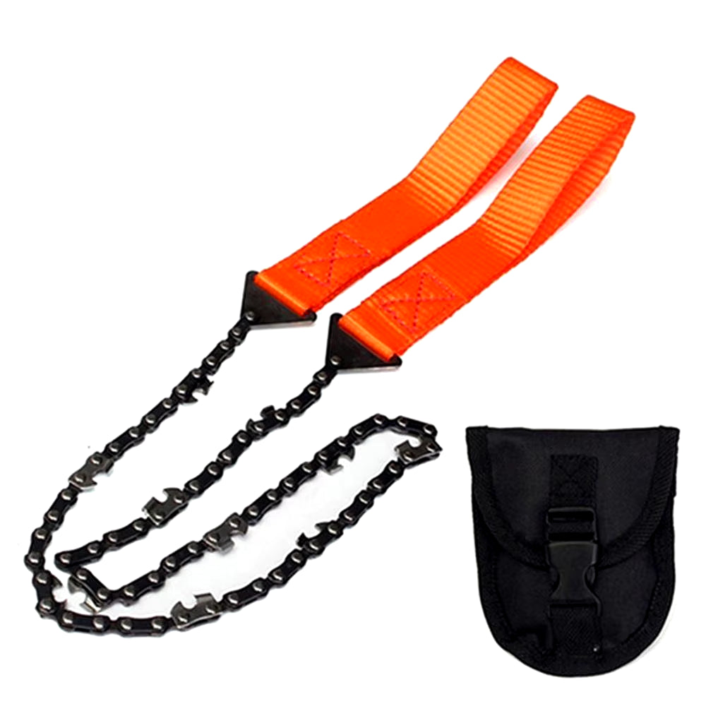 Portable Survival Chain Saw Chainsaws Emergency Camping Hiking Tool Pocket Hand Tool Pouch Outdoor Pocket Chain Saw