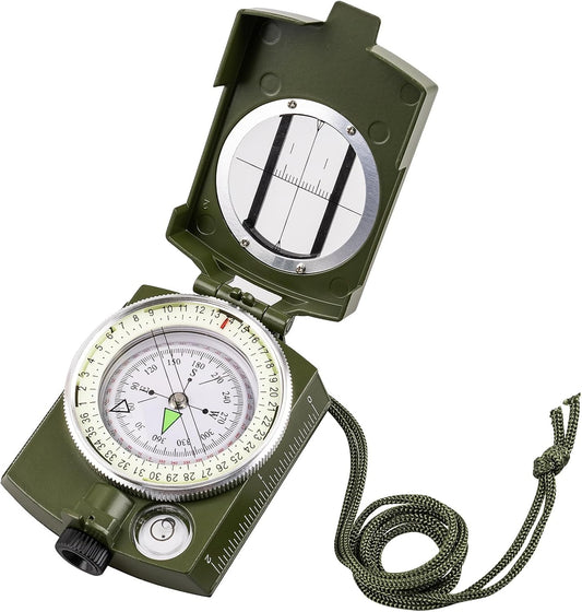 Compass Hiking Compass Navigation, Compass, Pocket Compass, Waterproof Shockproof Military Compass for Hiking, Climbing Biking Exploring Geology, Outdoor Activities