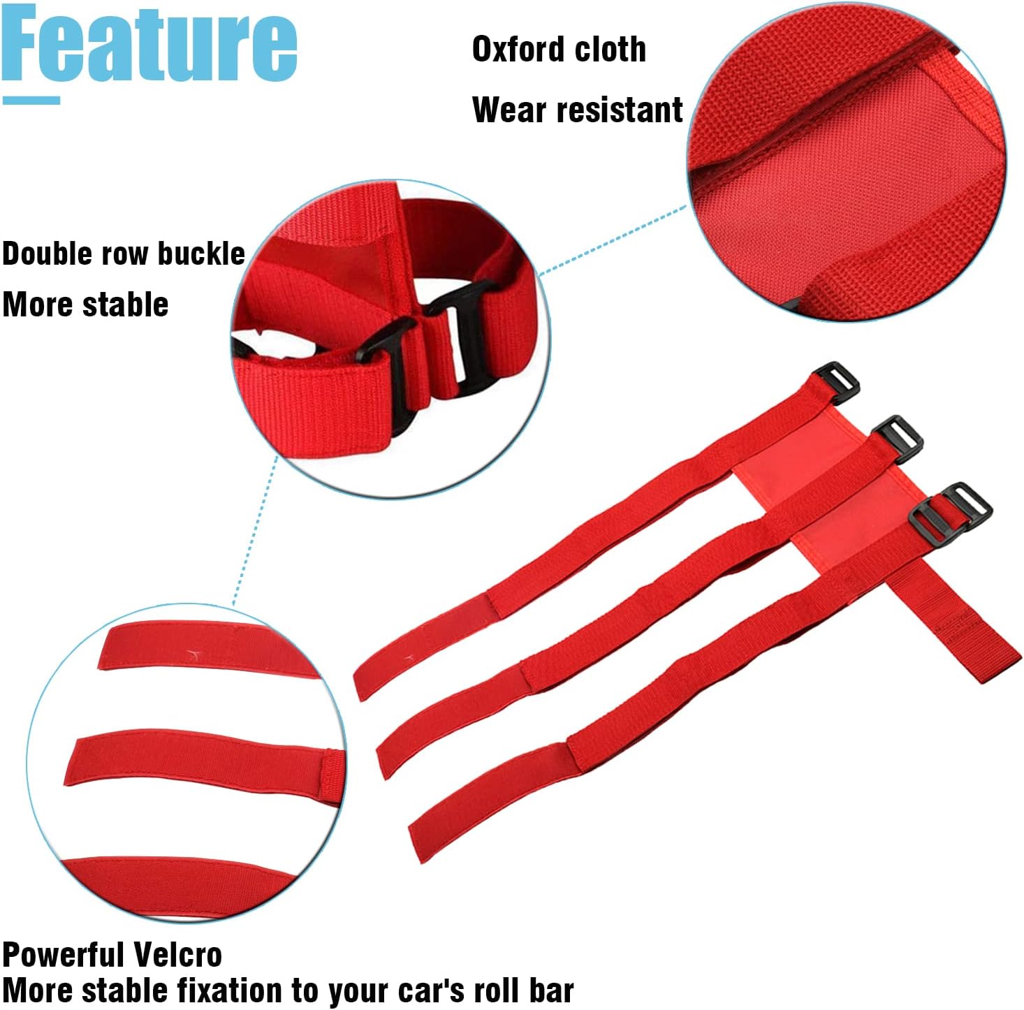 Fire Extinguisher Holder Roll Bar Adjustable Strap Brackets Fits for Jeep Wrangler Unlimited CJ YJ TJ LJ JK JKU JL Jlu,Red with USA Flag Pattern