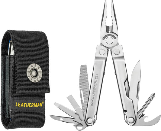 , Bond Multitool, Stainless Steel EDC Tool with 420HC Blade and Nylon Sheath