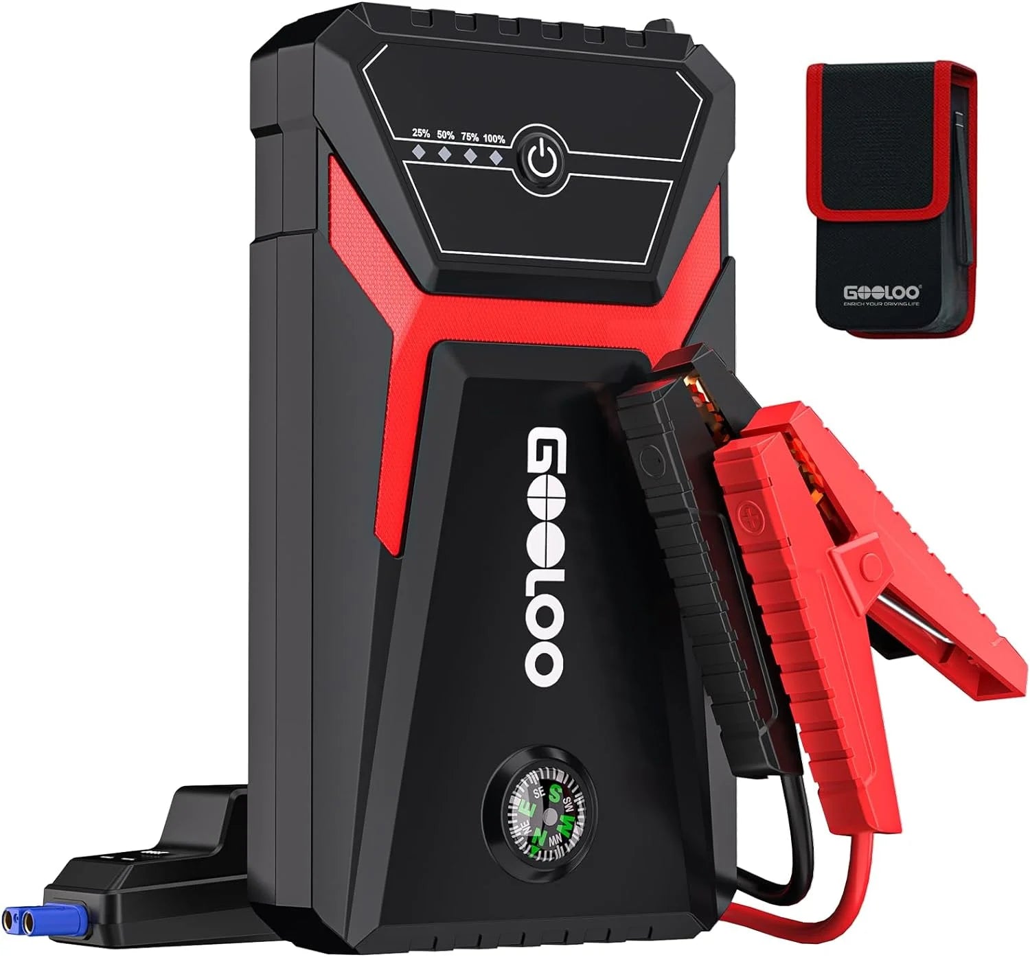 Car Jump Starter,1500A Peak 12V Battery Jump Box with Quick Charge Out(Up to 6.0L Gas and 4.0L Diesel Engines),Ge1500 Portable Battery Booster Pack Power Bank Car Starter